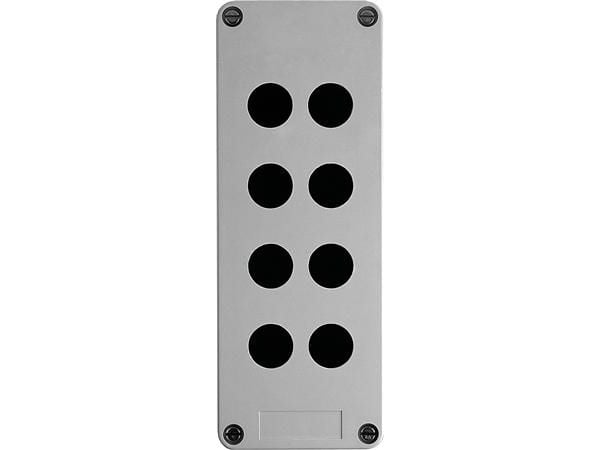 Trykknapkasse med 8 Ø22 mm huller, XAPA2108