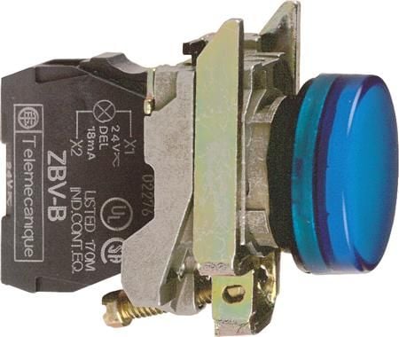 Schneider Electric XB4BVM6, Sininen, IP66, CSA, 230-240 V, 2,2 cm