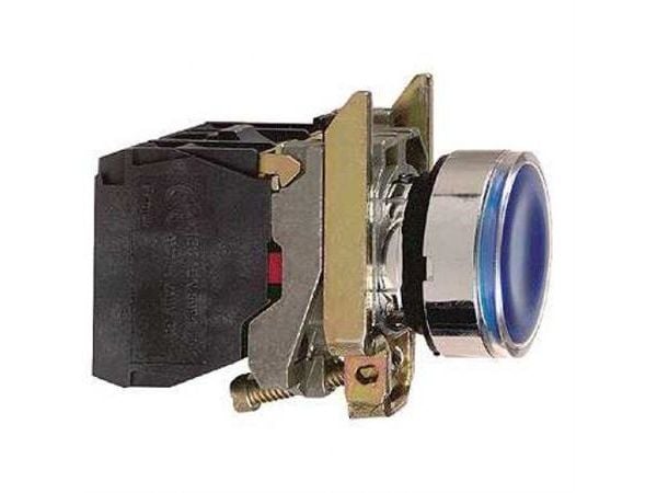 Schneider Electric XB4, Blå, 220-240 V, 50 - 60 hz, 10 A, 30 mm, 101 mm
