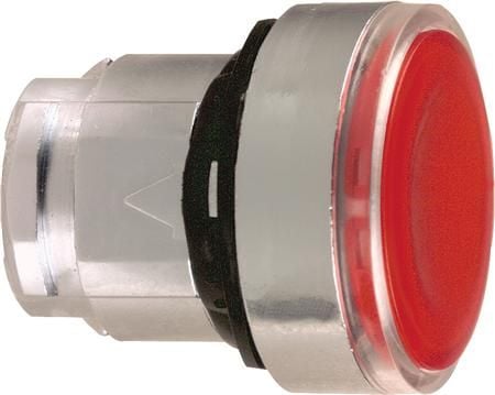 Schneider Electric ZB4BA48, Nappi, Kromi, Punainen, Metalli, IP66, IP67, IP69, IP69K, AC, 29 mm