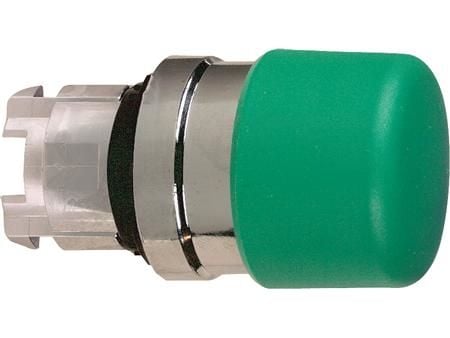 Schneider Electric ZB4BC34 Frontelement för återställbar tryckknapp (Ø) 22 mm Blank Krom, Grön 1 st