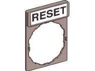 SCHNEIDER ELECTRIC Kyltti, jossa symboli 8 x 27 mm Musta viite: RESET 30 x 40 mm sis. kyltin
