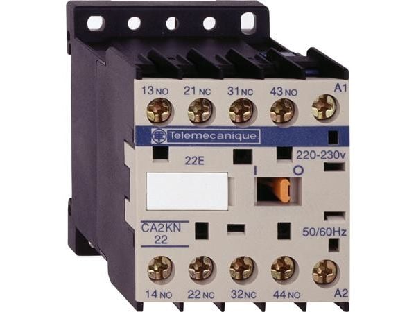 Schneider Electric TeSys K control relay, Musta, Valkoinen, 230 V, 50 - 60 Hz, 45 x 57 x 58 mm, -25 - 50 °C