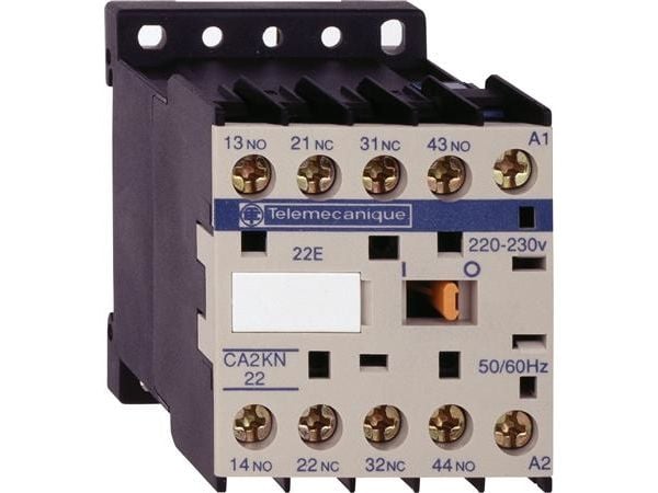Schneider Electric TeSys K control relay, Musta, Valkoinen, 230 V, 50 - 60 Hz, 45 x 57 x 58 mm, 180 g, -25 - 50 °C
