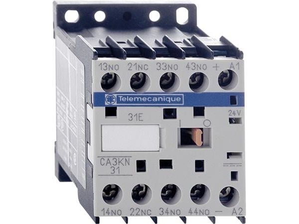 SCHNEIDER ELECTRIC Rele DIN-kiskoon asennettava, TeSys K, 3NO+1NC kelan jännite 24V DC Ith 10A