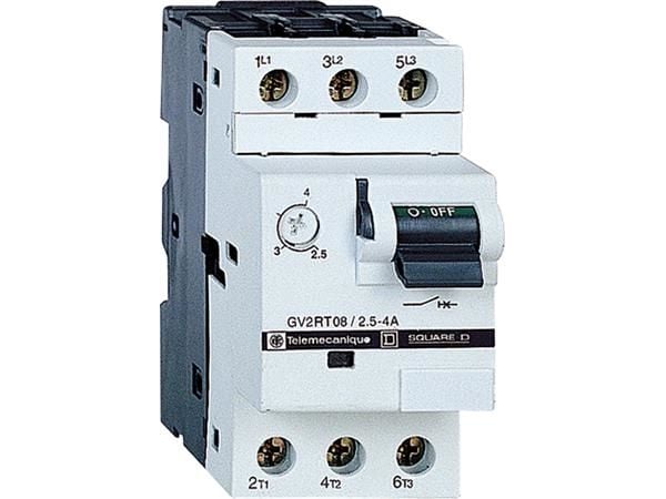 Schneider Electric GV2RT07 Transformatorschutz- schalter 3p 1,6-2,5A Kipphebel, Motorstartare, Vit, 50/60 hz, 1 styck
