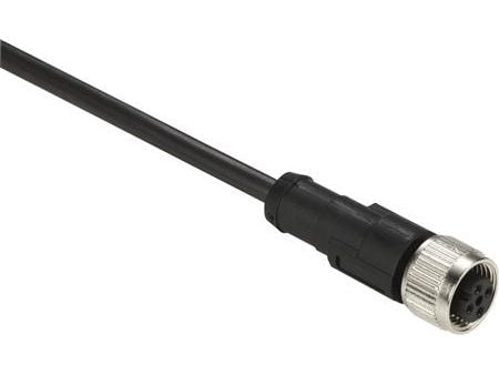Schneider Electric XZCP1141L2, 2 m, M12, Naarasliitin, Musta, Polyuretaani (PUR), -40 - 80 °C