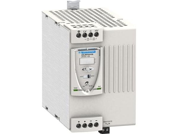 Modicon switchmode strømforsyning universal med 24 VDC 240 W-10 A udgang og 100-500 VAC 1 eller 2-fa
