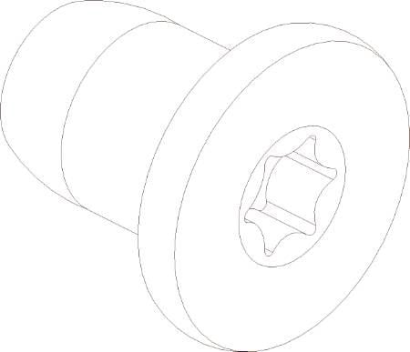 CUBIC cylinderskruv, torx, låg skalle