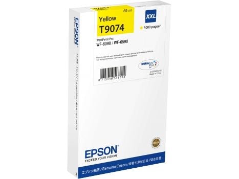 Epson T9074 - 69 ml - XXL-størrelse - gul - original - blekkpatron - for WorkForce Pro WF-6090, WF-6590