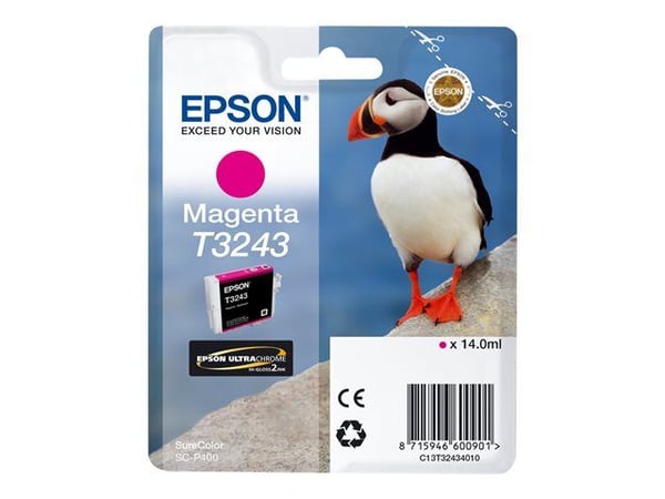 Epson T3243 Magenta, Väriainepohjainen muste, 14 ml, 980 sivua, 1 kpl