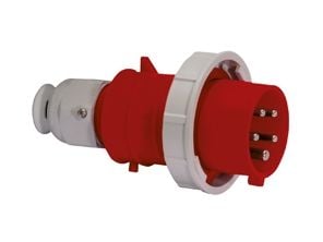 BALS CEE StikpropH6 400V AC 16A 5 polet, rødmultigrip kabelaflastning, Quick Connect® fornikletIP67 polyamidi