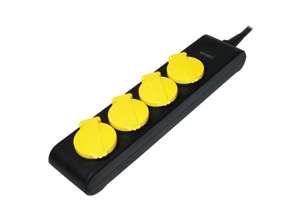 LogiLink LPS212, 1,4 m, IP44, Muovi, Musta, Keltainen, 4 AC-pistorasia(a), 16 A LogiLink LPS212, 1,4 m, IP44, Muovi, Musta, Keltainen, 4 AC-pistorasia(a), 16 A