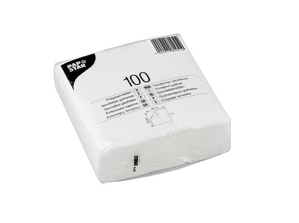 Papstar 81451, Valkoinen, Käsipaperi, 17 g/m², 330 mm, 330 mm, 1,9 g