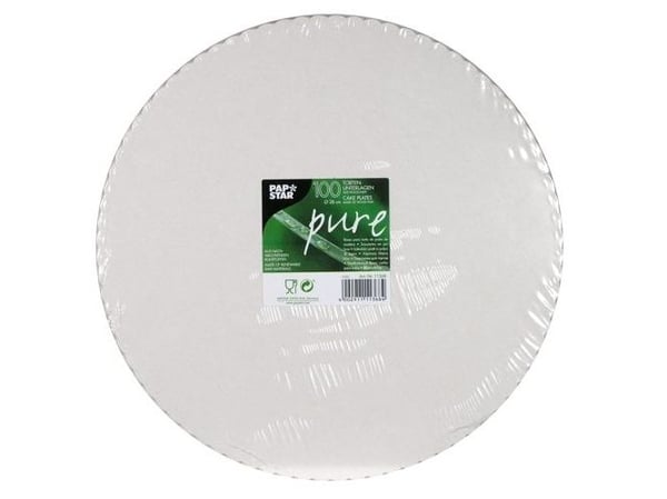 Papstar 11368, Rund, Hvit, Fotoark kartong, 28 cm