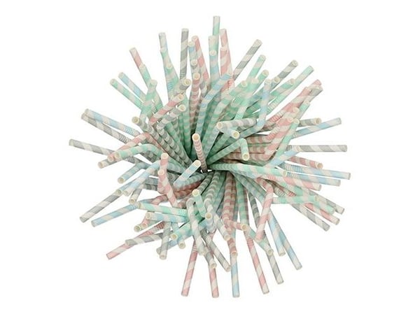 Papstar 88331, Assorterte farger, Papir, 22 cm, 6 mm, 100 stykker