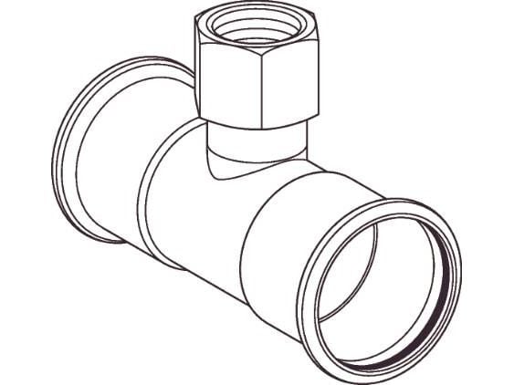 Geberit 21312, Slangekontakt, 1/2", Karbon, Stål