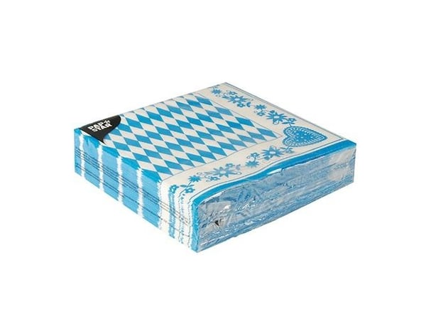 Papstar 84489, Blå, Hvit, Tørkepapir, Mønster, 51 g/m², 400 mm, 40 cm