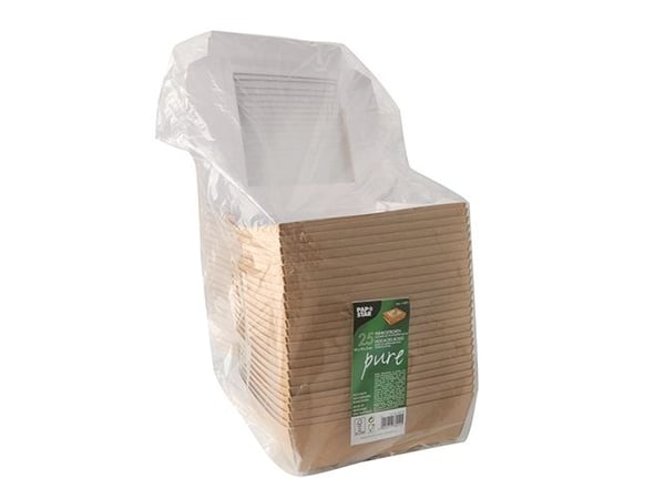 Papstar 86575, kartong, polylaktid (PLA), brun, 1,5 l, FSC, 190 mm, 50 mm