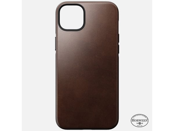 Nomad Modern MagSafe beskyttelsesdeksel, Horween-skinn, iPhone 14 Plus, brun