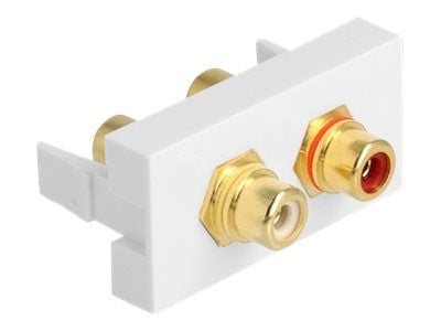 DeLOCK Easy 45, 2 x RCA, Valkoinen, Akryylinitriilibutadieenistyreeni (ABS), 22,5 mm, 45 mm, 39 mm