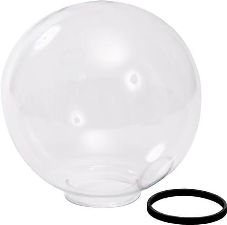 Fakkel kugle klar glas, Ø300mm inderdiameter Ø100/96 mm