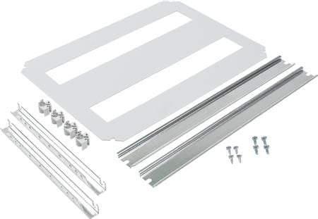 ENSTO Seinäkaappi DIN-kiskoelementti profiilin korkeus 14,5 mm 2 x 17 moduuli DIN-moduulielementti 400 x 300 mm:n koteloon täydellisenä