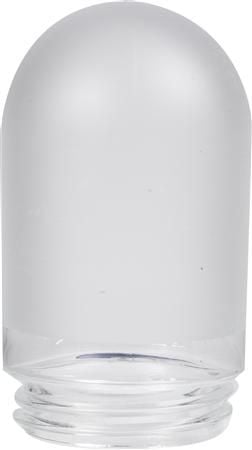 Staldglas sandblæst glas, Ø97 mm, med 84,5 mm gevind.