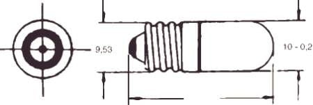 Glødelampe dværglampe E10 6V 10x23mm 0,18A Glødelampe dværglampe E10 6V 10x23mm 0,18A