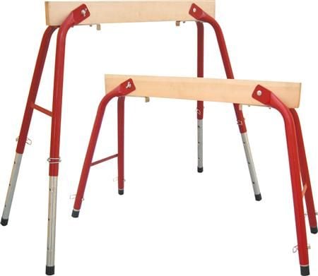 Fällbara bockbensatser med 2 st, 4 höjdinställningar 60-90 cm
