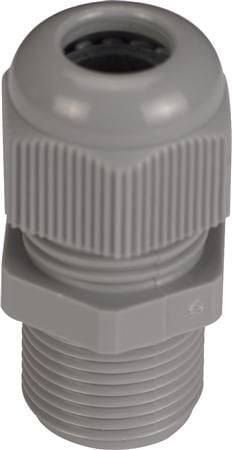JACOB Täydellinen NPT 1/2 kaapeli Ø 10-14 mm IP68, UL-polyamidi, vaaleanharmaa RAL 7035, UL-polyamidi