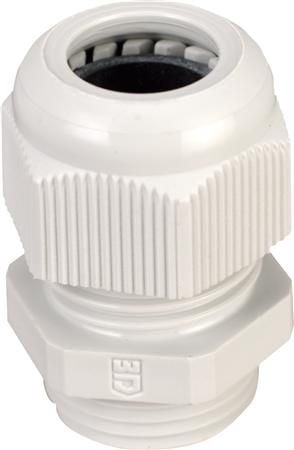 JACOB Kaapeliläpivienti Perfect M40x1,5 kaapeli Ø 19-28 mm IP68, UL-polyamidi, vaaleanharmaa RAL 7035