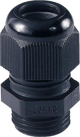 JACOB Forskruning Perfect M12x1,5kabel Ø 3-6 mm IP68, ULpolyamid, sort RAL 9005