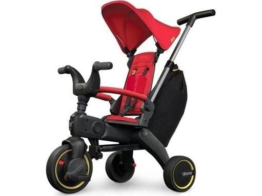 Doona Liki Trike S3 5-i-1 sammenleggbar trehjulssykkel - svart/rød