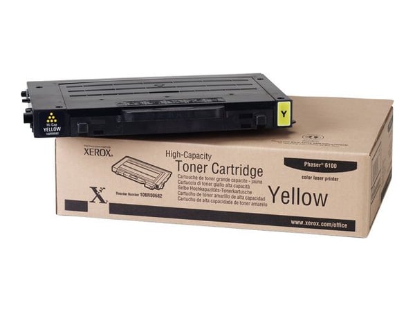 Xerox High-Capacity Phaser 6100 - Høykapasitets - gul - original - tonerpatron - for Phaser 6100, 6100BD, 6100DN