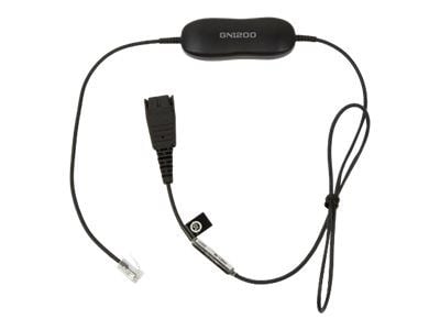 Jabra GN1216 - Headset-kabel - RJ-9 hane till Snabburkoppling hane - 2 m - för Avaya one-X Deskphone Edition 96XX; Jabra GN 2000, GN1900, GN2000; B...