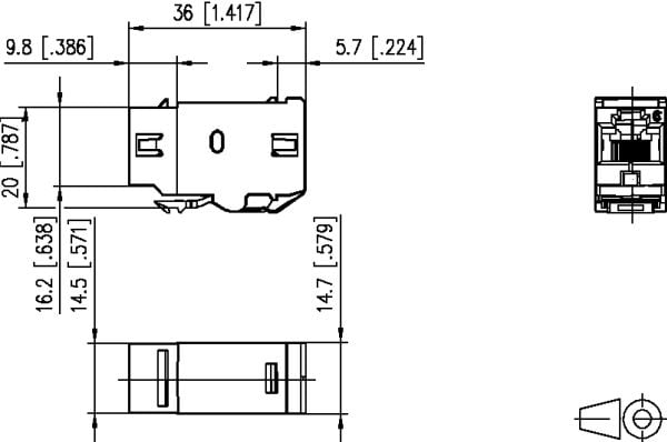 BTR IT CONNECT E-DAT modul coupler 8(8) Cat.6 - Kontakt - CAT 6