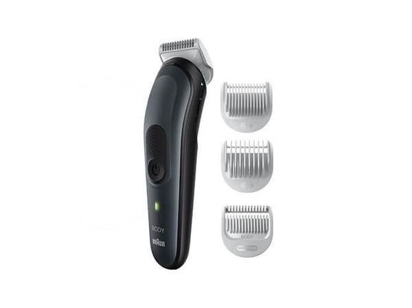 Braun BodyGroomer 3 BG3340, AC/Batteri, Svart, Grå
