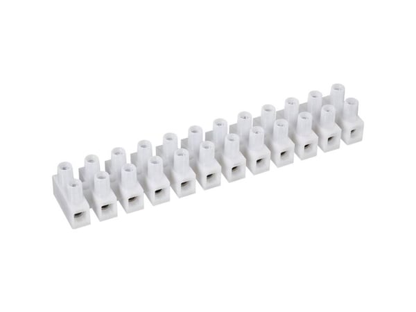 TRU COMPONENTS 600318 Kruunuholkki joustava: 0,5-1,5 mm² tappi: 0,5-1,5 mm² napaluku: 12 1 kpl Valkoinen 1 kpl