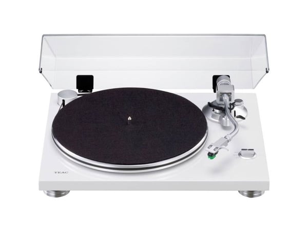 TEAC TN-3B-SE/WH, Hihnakäyttöinen levysoitin, Ohje, Valkoinen, 33,45 RPM, 33 1/3,45 RPM, 67 dB