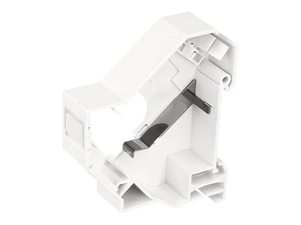 Delock Keystone Mounting for DIN rail shielded - Monteringsutgang for DIN-skinne - hvit - 1 port