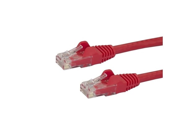 Startech 50cm CAT6 Ethernet Cable, 10 Gigabit Snagless RJ45 650MHz 100W PoE Patch Cord, CAT 6 10GbE UTP Network Cable w/Strain Relief, Red, Wiring ...