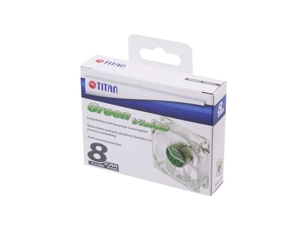 Titan TFD-9225GT12Z/V2(RB), Tuuletin, 9,2 cm, Läpinäkyvä