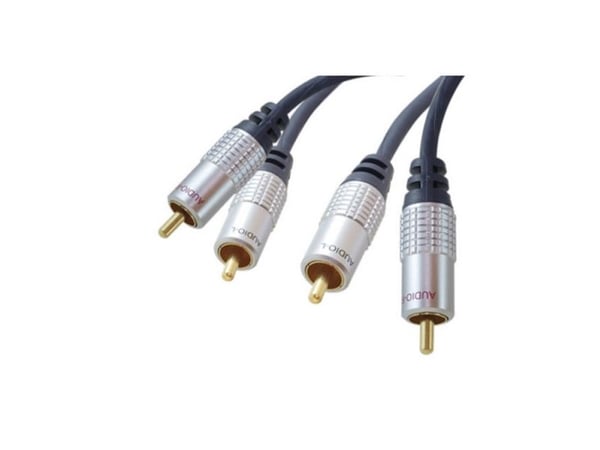shiverpeaks sp-PROFESSIONAL, 2 x RCA, Hankjønn, 2 x RCA, Hankjønn, 1 m, Blå, Kromfarget