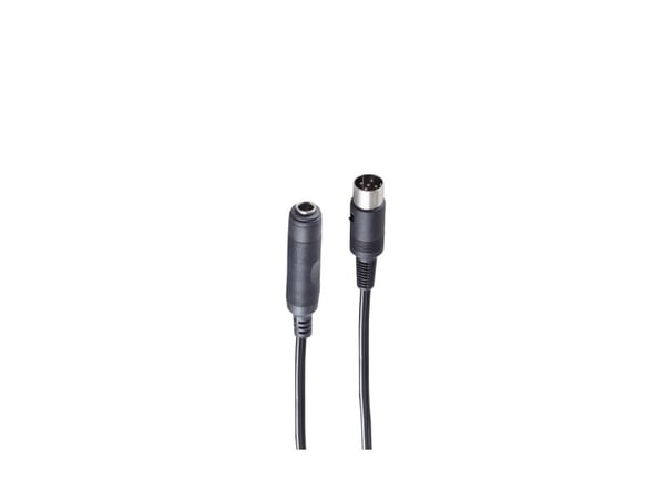 shiverpeaks BS30201, DIN (5-pin), Hankjønn, 6.35mm, Hunkjønn, 0,2 m, Sort