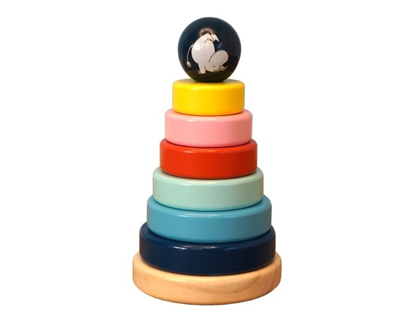 Barbo Toys träpyramidtorn Mumintrollen