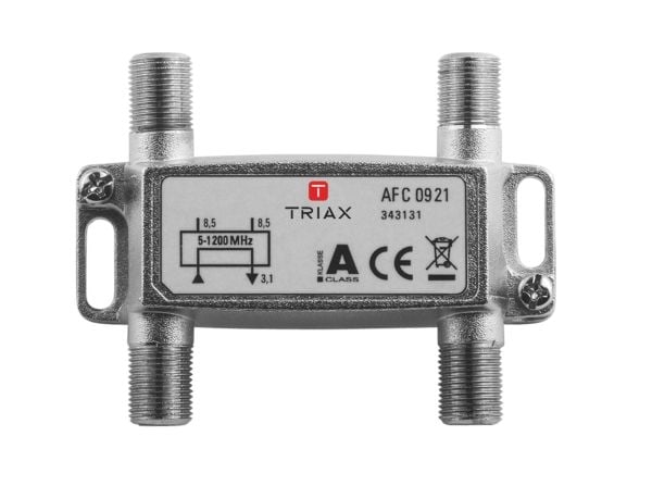 Triax AFC 0921, 75 O, 5 - 1218 MHz, Hopea, Naaras, 4,3 dB, F-type