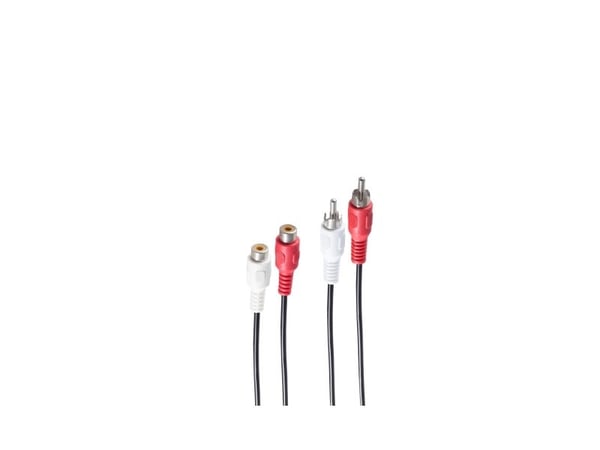 shiverpeaks BS40204, 2 x RCA, Hunkjønn, 2 x RCA, Hankjønn, 2,5 m, Sort
