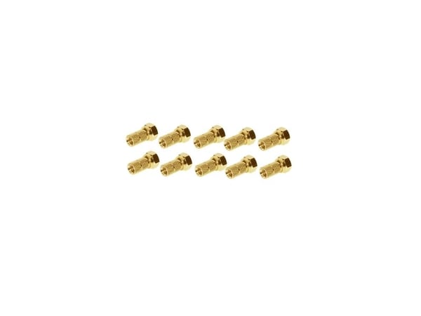 SHVP 85006-10AG - F-kontakt 6,0 gullbelagt med stor mutter 10 (BS85006-10AG)