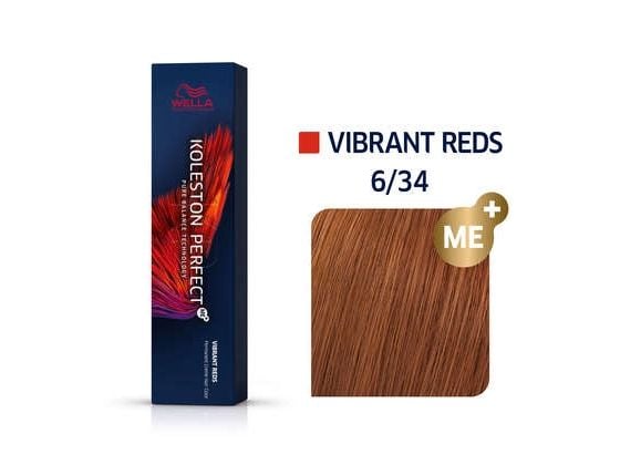 Wella Koleston Perfect Me+ - Vibrant Reds - unisex - 60 ml #6/34 Dark Blonde Golden Red